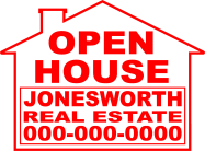 New! Real Estate House Shaped Signs
